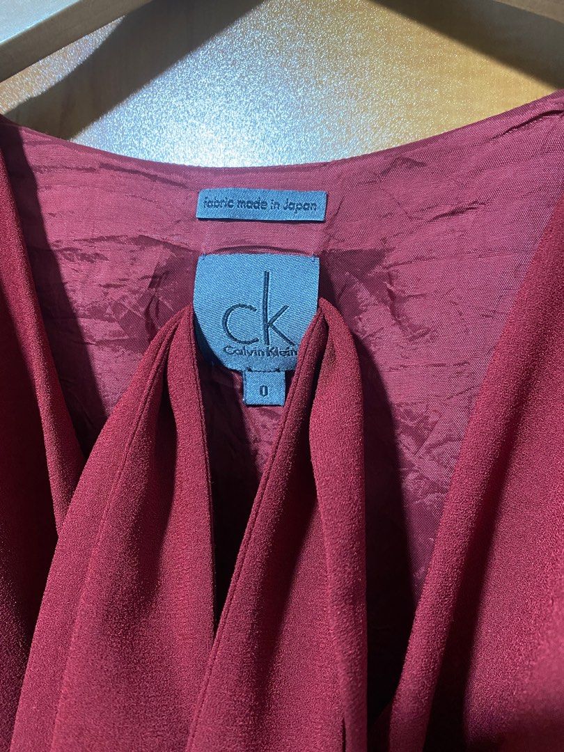 Calvin Klein Red Cowl Neck Dress Women s Fashion Dresses Sets