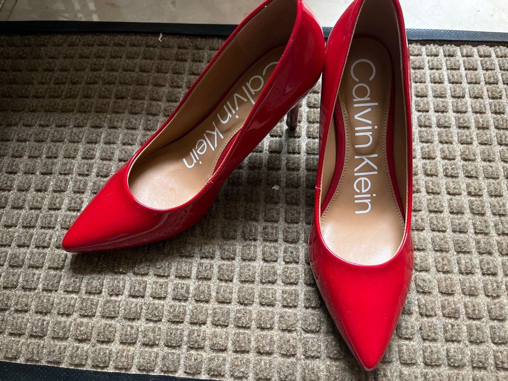 Calvin klein hotsell red heels