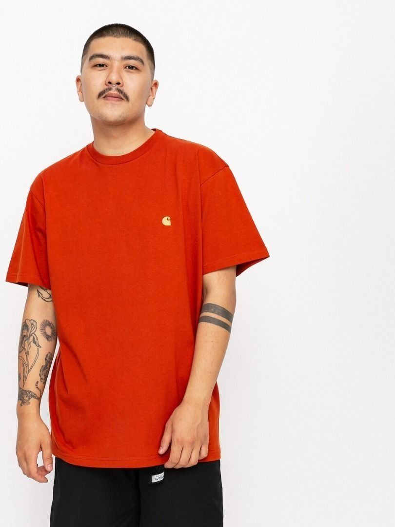 Orange carhartt hot sale shirt