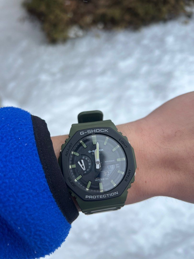 G shock olive green watch best sale