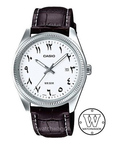 Casio MTP 1302L 7B3 White Arabic Dial Analog Quarts Gents