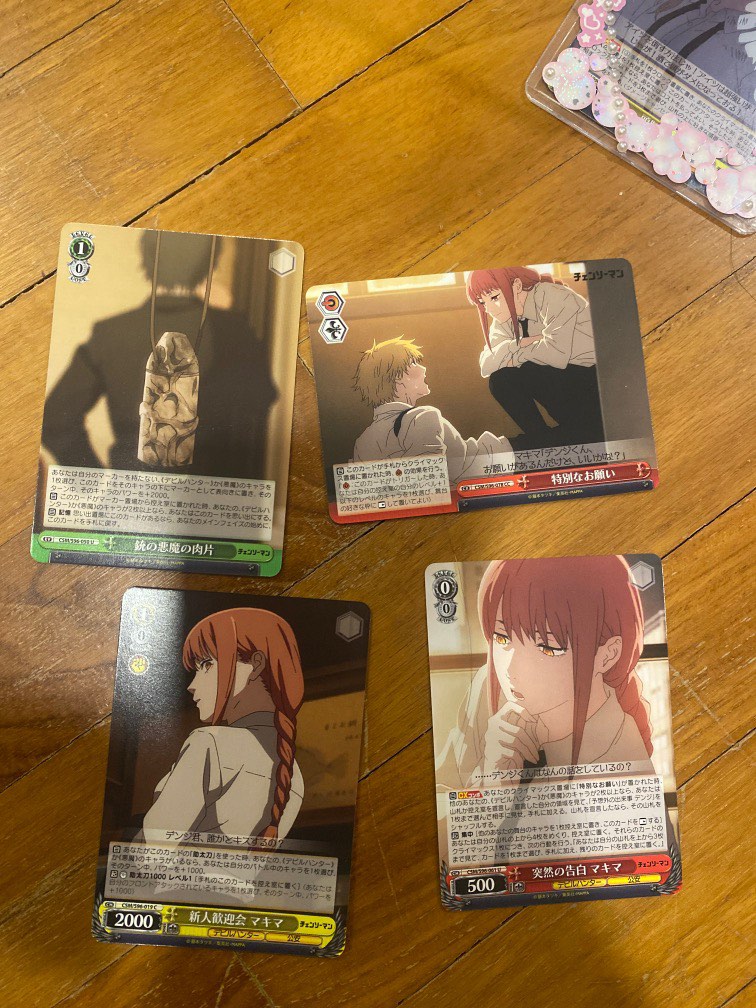 Chainsaw man Weiss Schwarz cards Makima, Denji, Gundevil, Hobbies