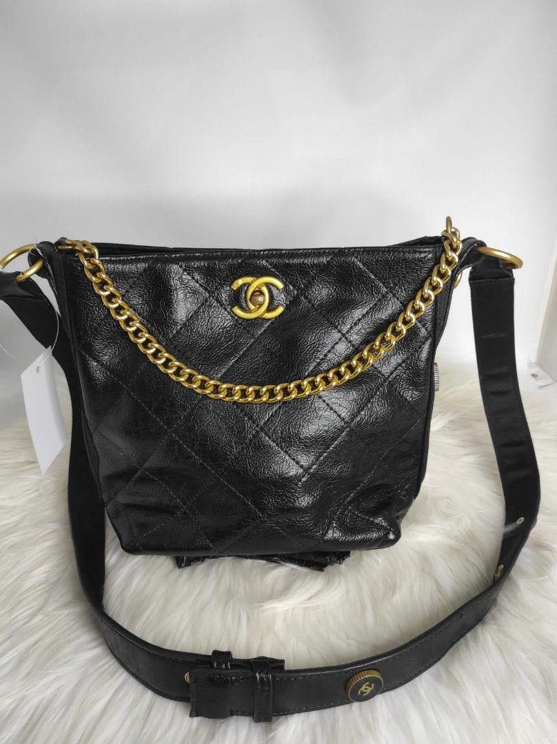 NETT Chanel Button Up Hobo Bag shoulder Barang Mewah Tas Dompet di Carousell