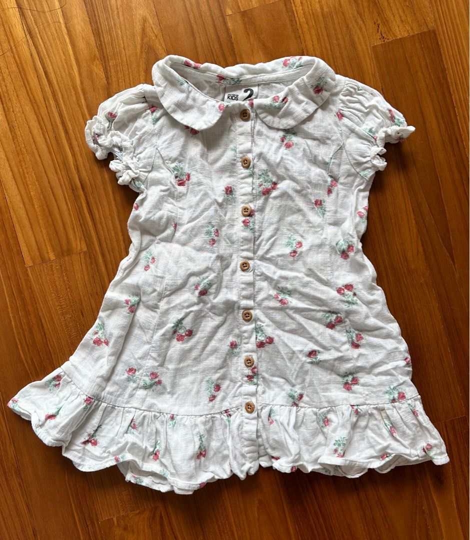 Girls white floral dress online