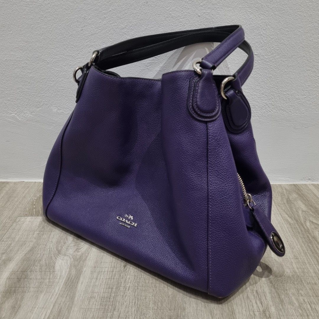 Purple coach handbag hot sale