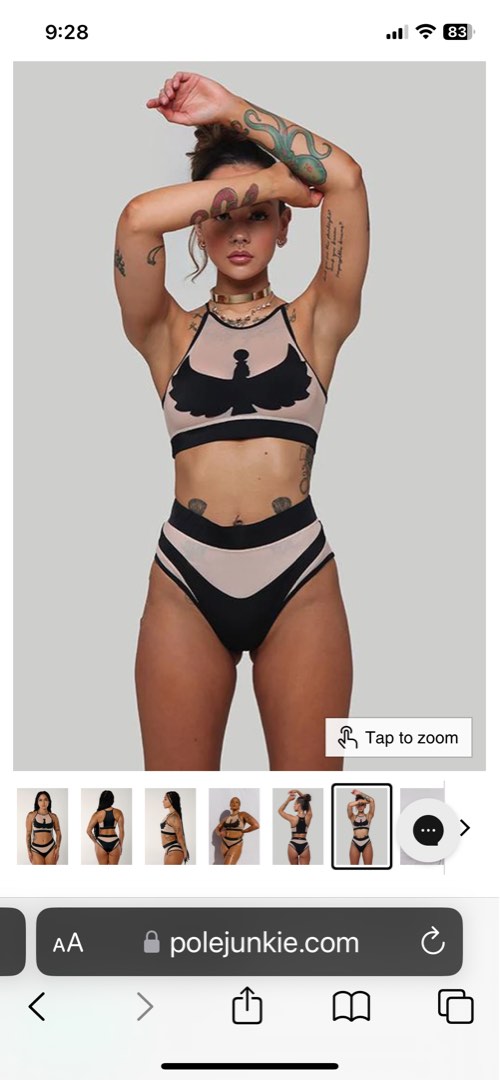 Creatures of XIX pole wear size S top and bottom, Women's Fashion,  Activewear on Carousell