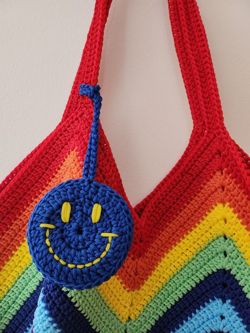 Rainbow new arrivals crochet bag