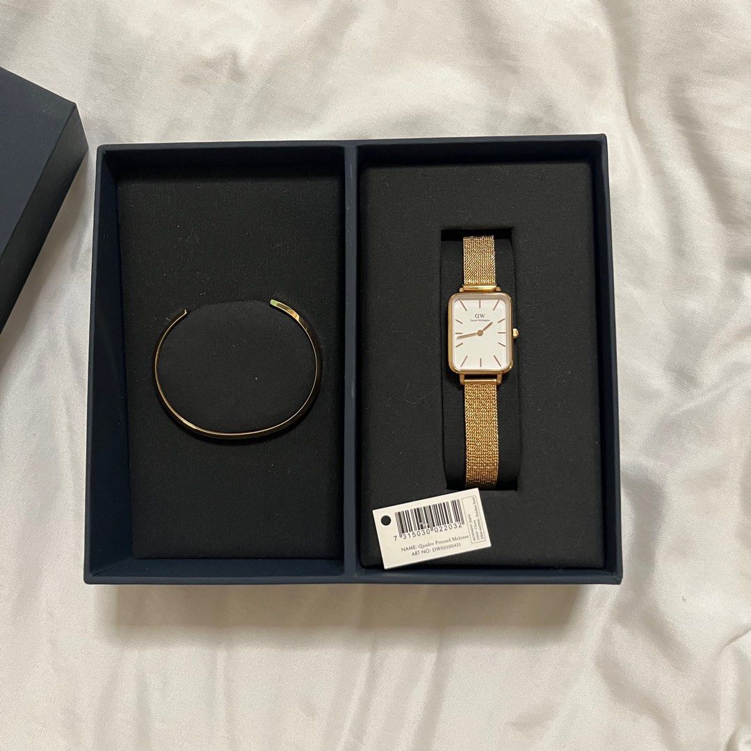 Daniel wellington rose gold online watch and bracelet set