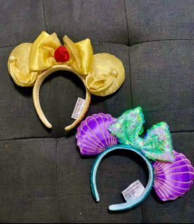 Disney princesses headband original Ariel Little Mermaid and Belle Beauty and the Beast