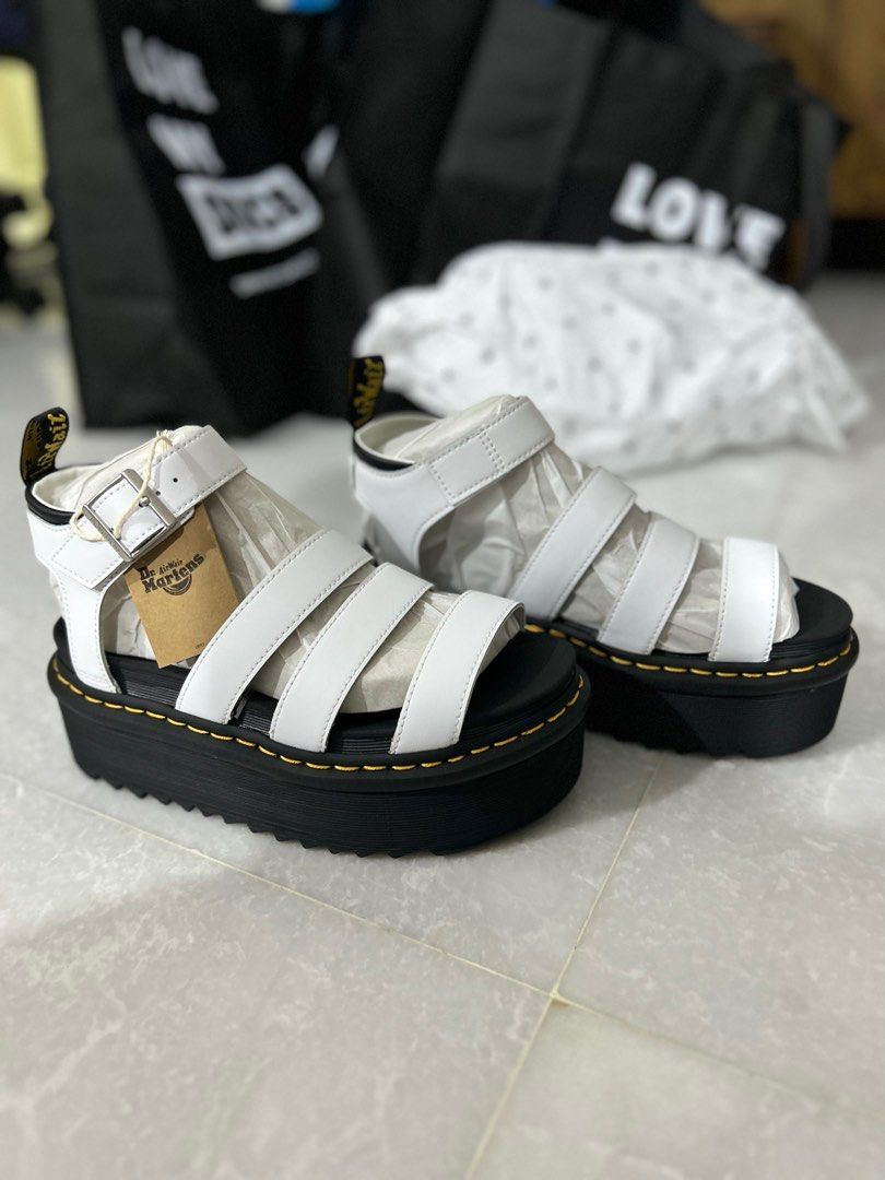 White dr marten sandals sale
