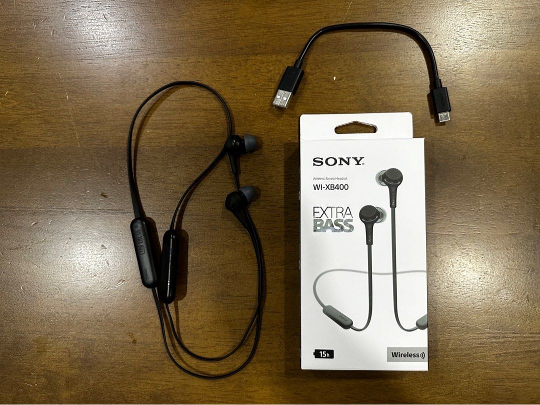 Headphone Earphone Sony WI XB400 Audio Headphones Headsets on