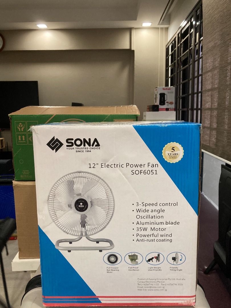 Electric Power Fan, Furniture & Home Living, Lighting & Fans, Fans on Carousell