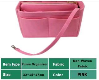 felt bag insert peachy pink | L
