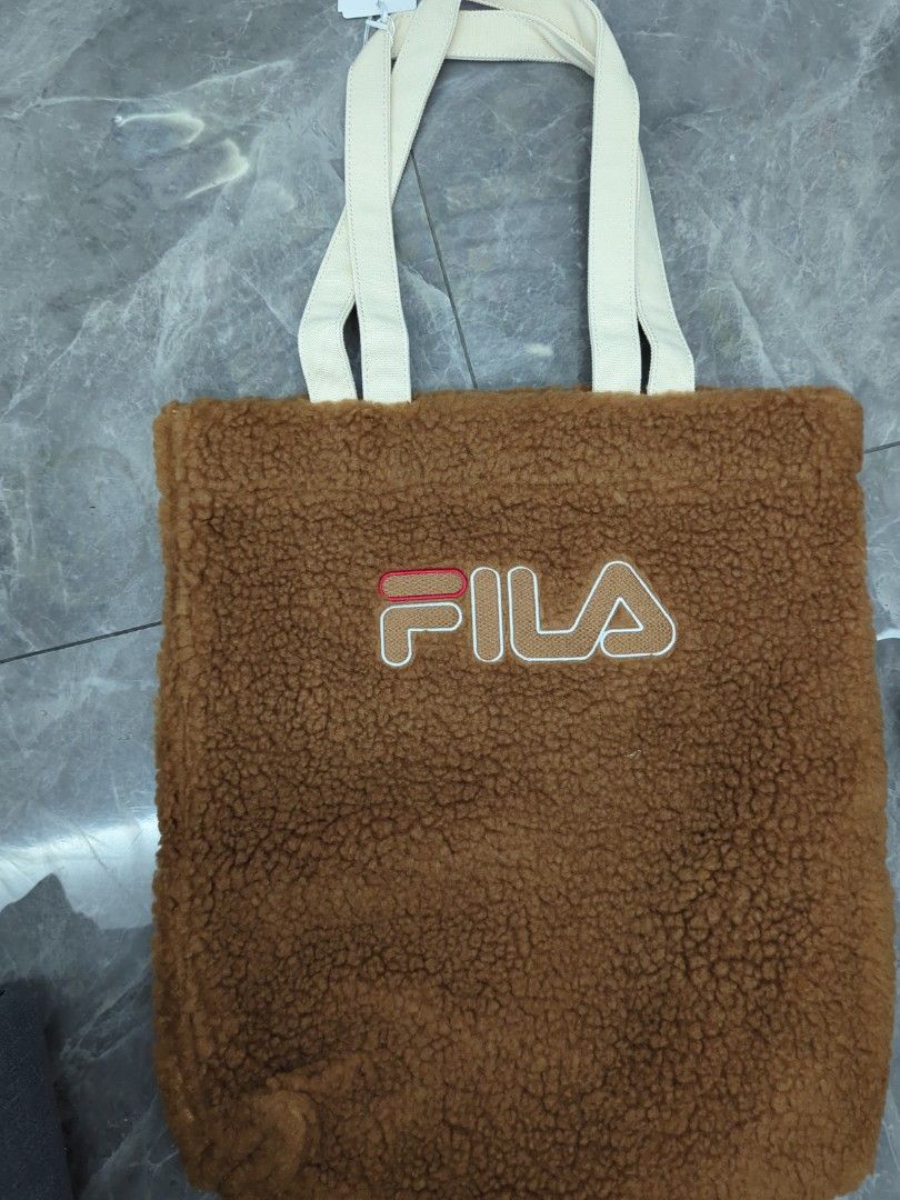 Fila brown popcorn furry bag