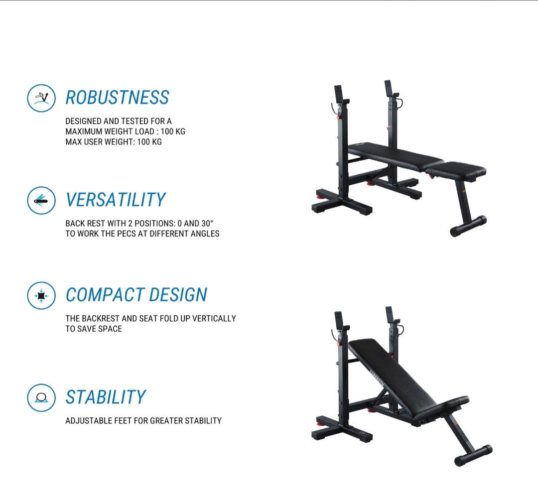Foldable Incline Press Bench CORENGTH Sports Equipment