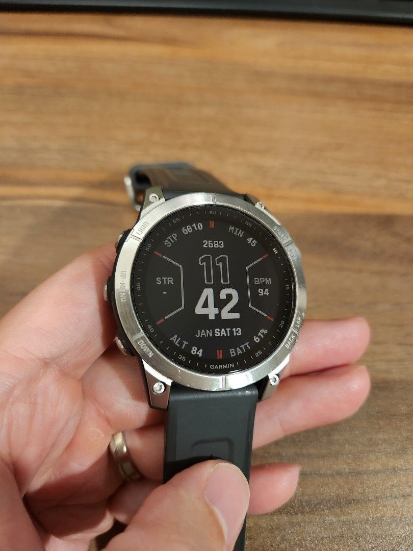 Garmin Fenix 7 Silver 47mm Mobile Phones Gadgets Wearables