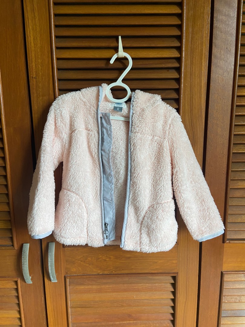 Girl Soft Pink Fluffy Jacket for Winter Babies Kids Babies
