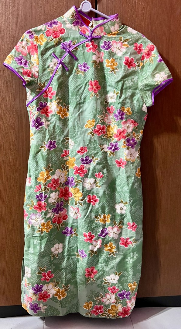 Golden scissors cheongsam Japanese cotton Women s Fashion
