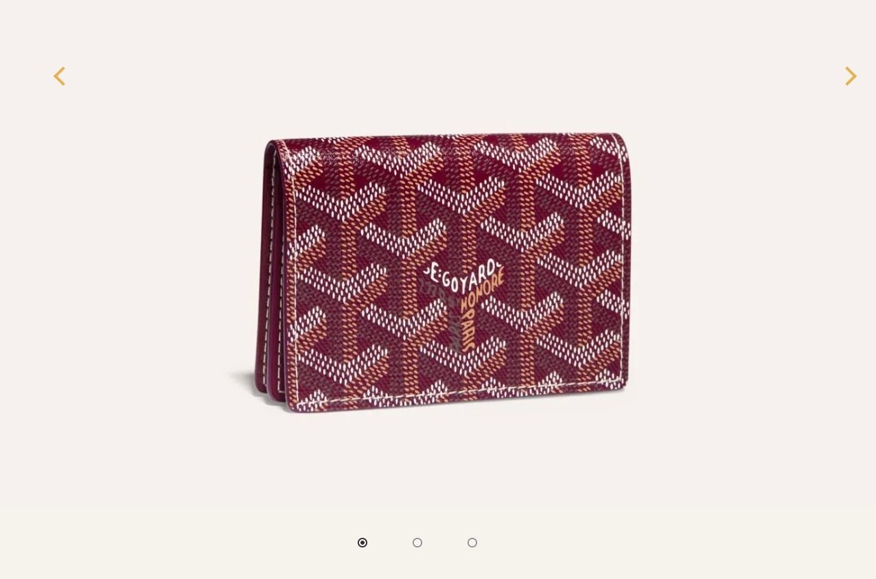 Red goyard wallet hot sale