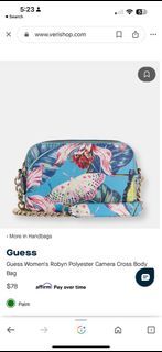 Guess Robyn Floral Teal Camera Sling Bag (Zara-esque print)