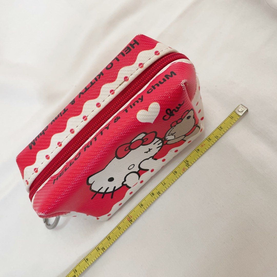 Hello Kitty卡通長方立體零錢包迷你拉鍊收納袋可愛的硬幣鑰匙盒收納兒童迷你小方包小禮物@p50, 她的時尚, 包包、錢包, 手拿包在旋轉拍賣