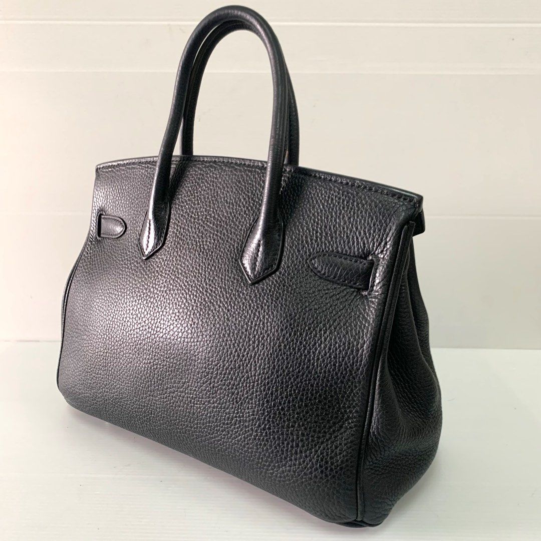 Hermès Birkin 30 Leather Handbag (pre-owned) in Black | Lyst