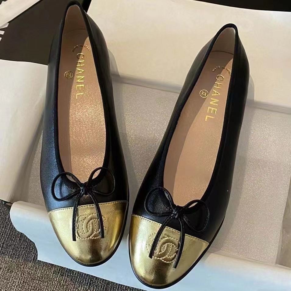 High version of classic little fragrant ballet shoes bow temperament elegant commuter flats loafers a slip on