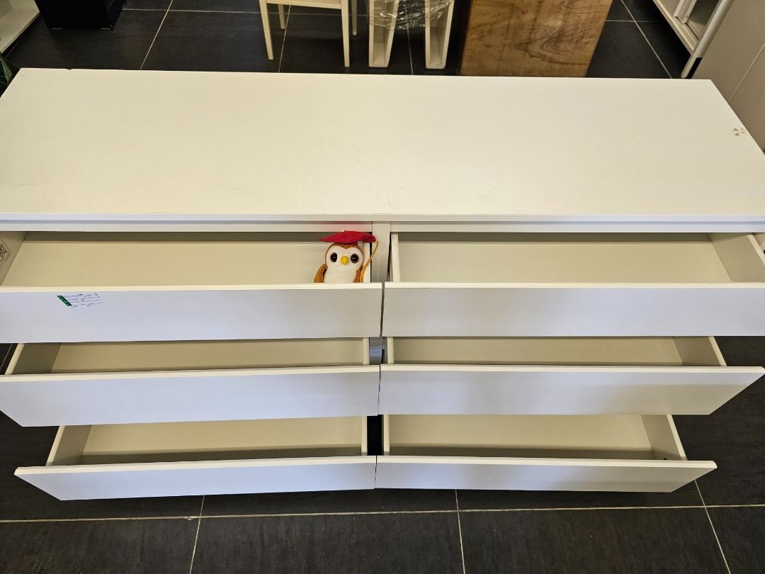 KULLEN Chest Of 6 Drawers, Black-brown, 140x72 Cm - View #4