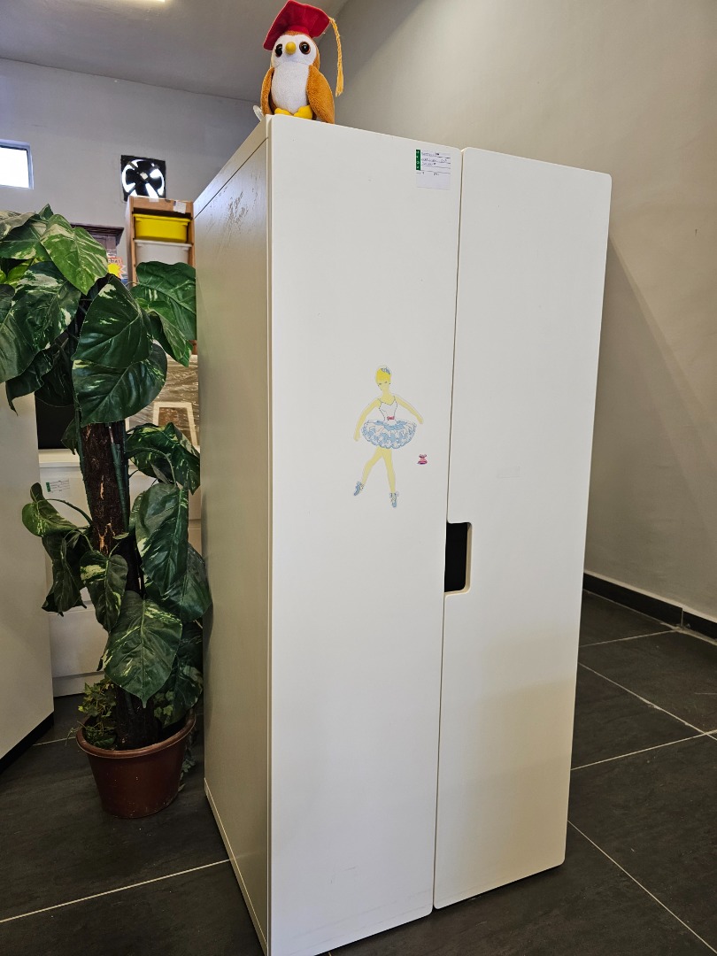 IKEA STUVA Children's Wardrobe with 2 doors, white, | Almari Kanak ...