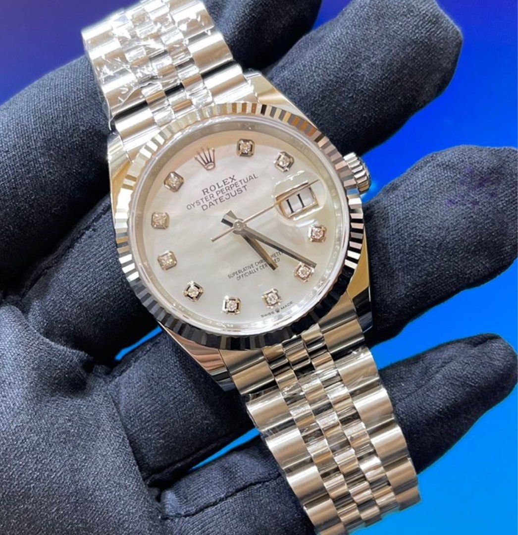 White mother discount of pearl rolex