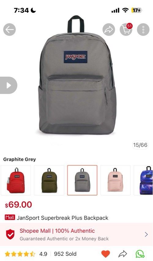 Shopee jansport best sale bag