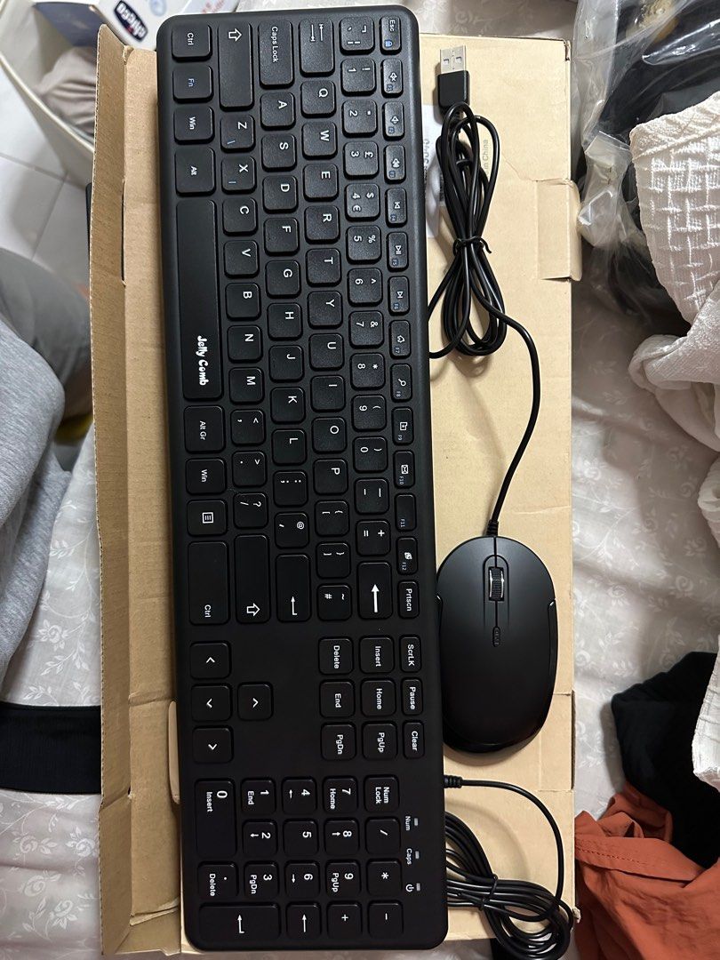 Jelly Comb Wired Keyboard and Mouse, Computers & Tech, Parts