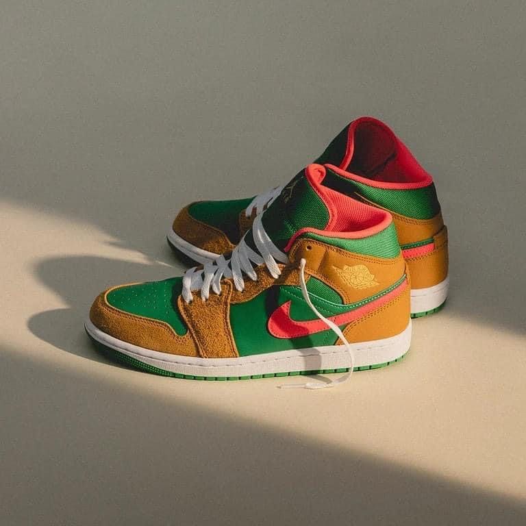 Air Jordan Mid Wheat Watermelon DX4332 700 Jordan X Indomie