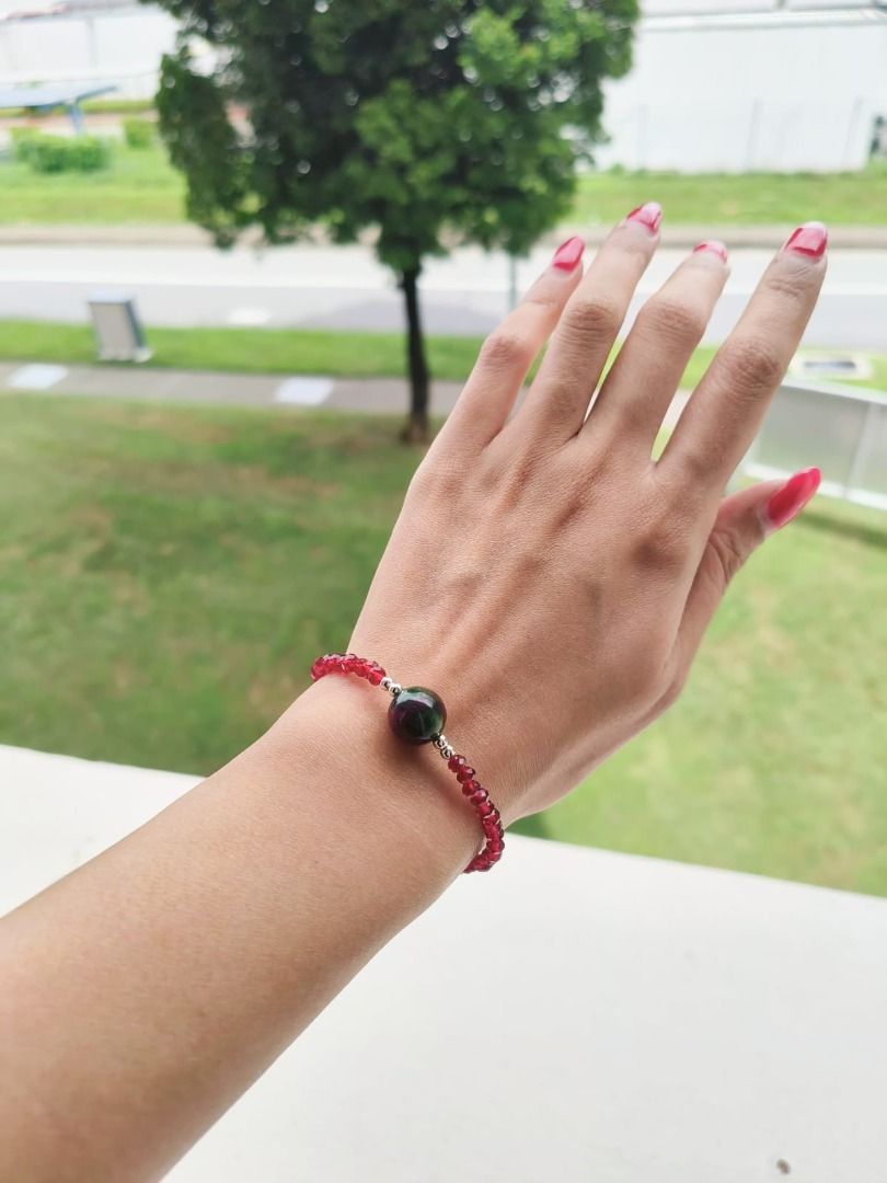 Red on sale stone bracelet