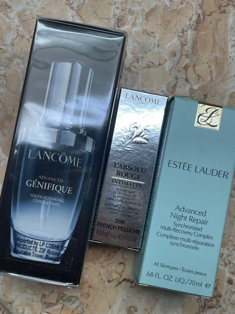 advanced génifique, l’absolu rogue, and estée lauder advanced night repair
