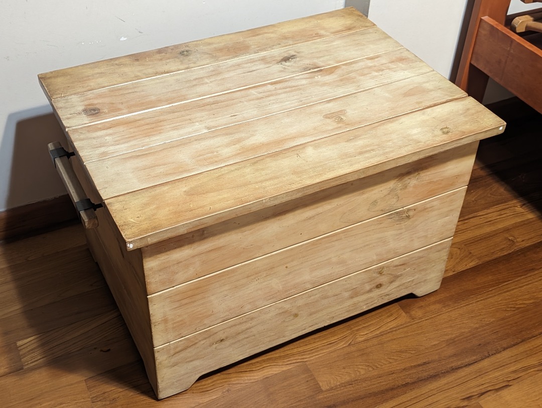 Lightly Used Painted Teak Sliding Chest, Furniture & Home Living ...