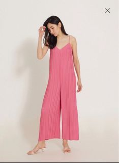 Love Bonito - Sabine Pleat Wide Leg Jumpsuit in Hot Pink