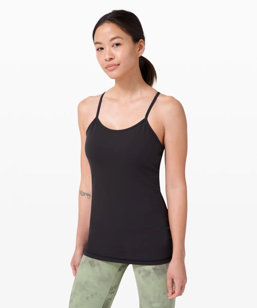 Lululemon Power Y Tank Everlux Asia Fit, Size M Black, Women's Fashion,  Activewear on Carousell