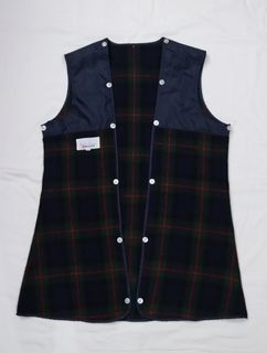 Matsuzakaya Japan Wool Liner Vest (Navy/Red/Green - Size M)