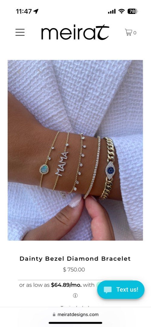 Dainty sale diamond bracelet