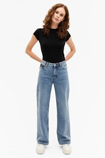 Monki wide leg jeans sales