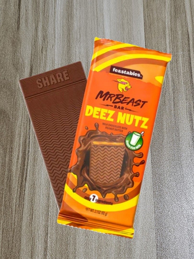 MrBeast Feastables Milk Chocolate Peanut Butter Deez Nutz Mr Beast