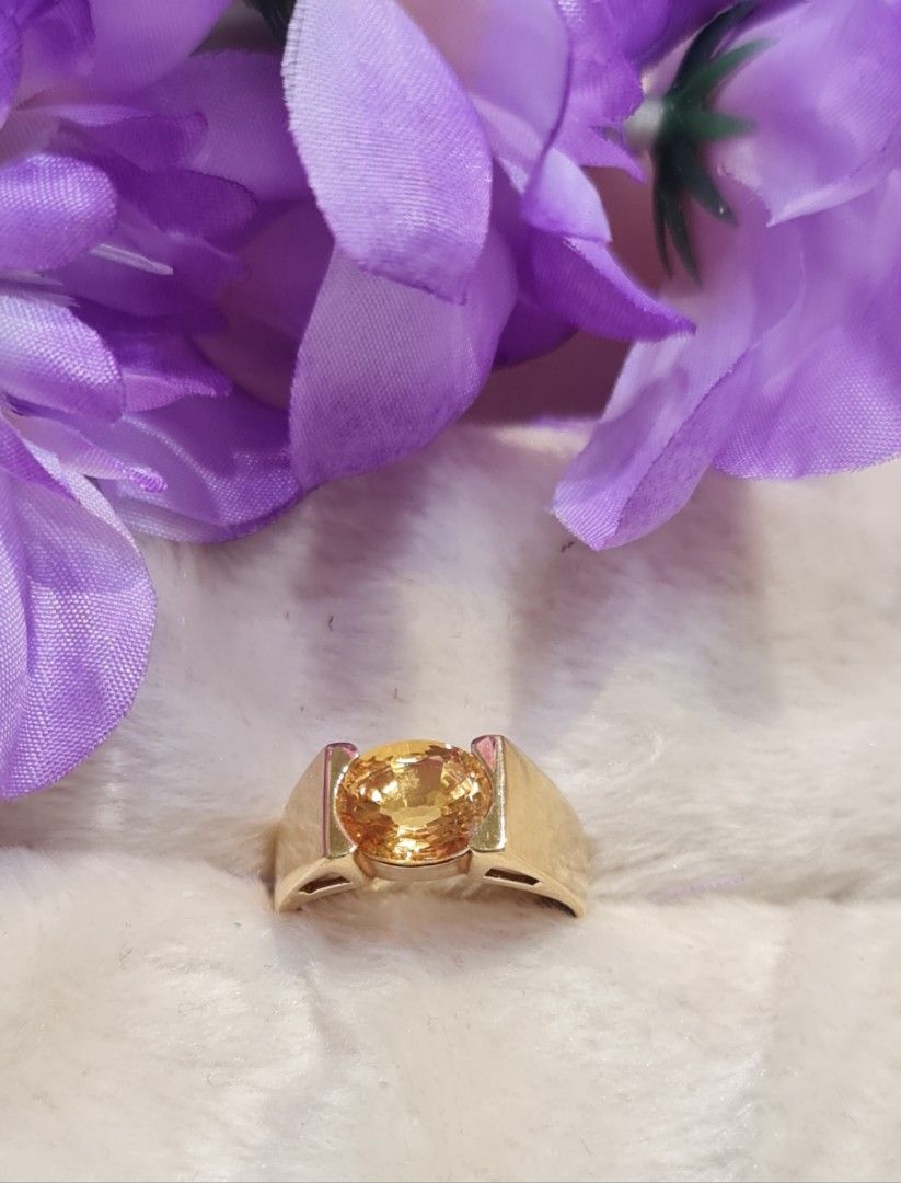 Raw citrine ring hot sale