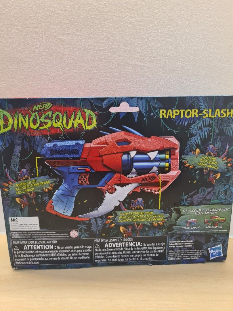 Nerf - dinosquad - blaster raptor-slash avec barillet rotatif 6