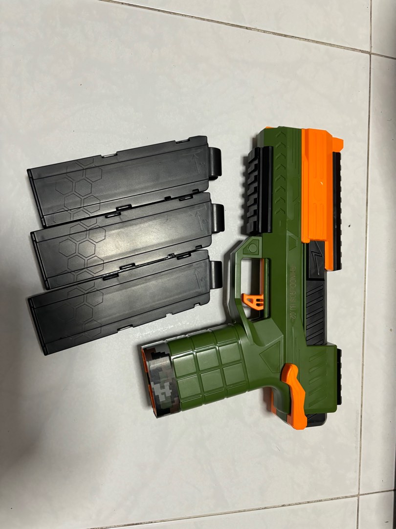 Nerf Rhino (Injection Molding variation of Nerf Gecko), Hobbies & Toys, Toys & Games on Carousell