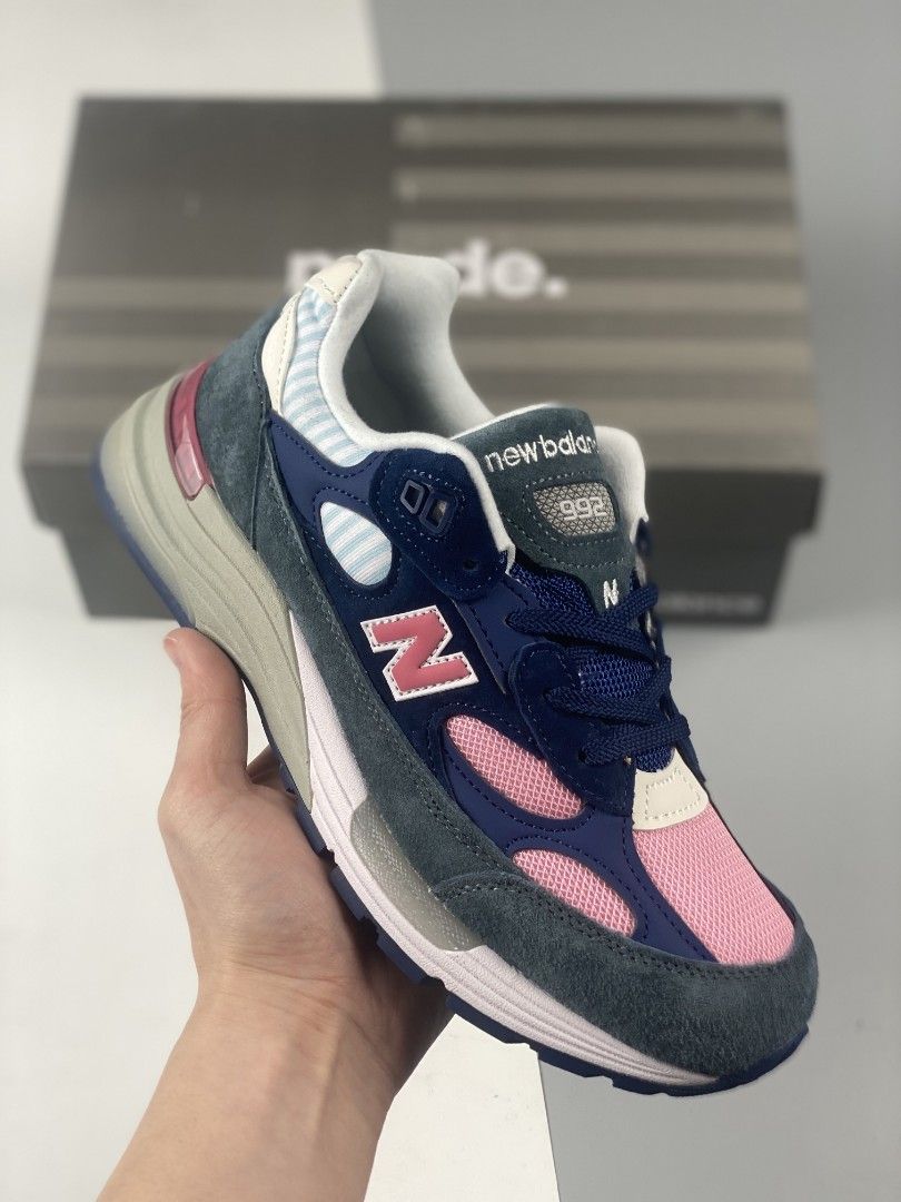 New balance pink and blue shoes clearance