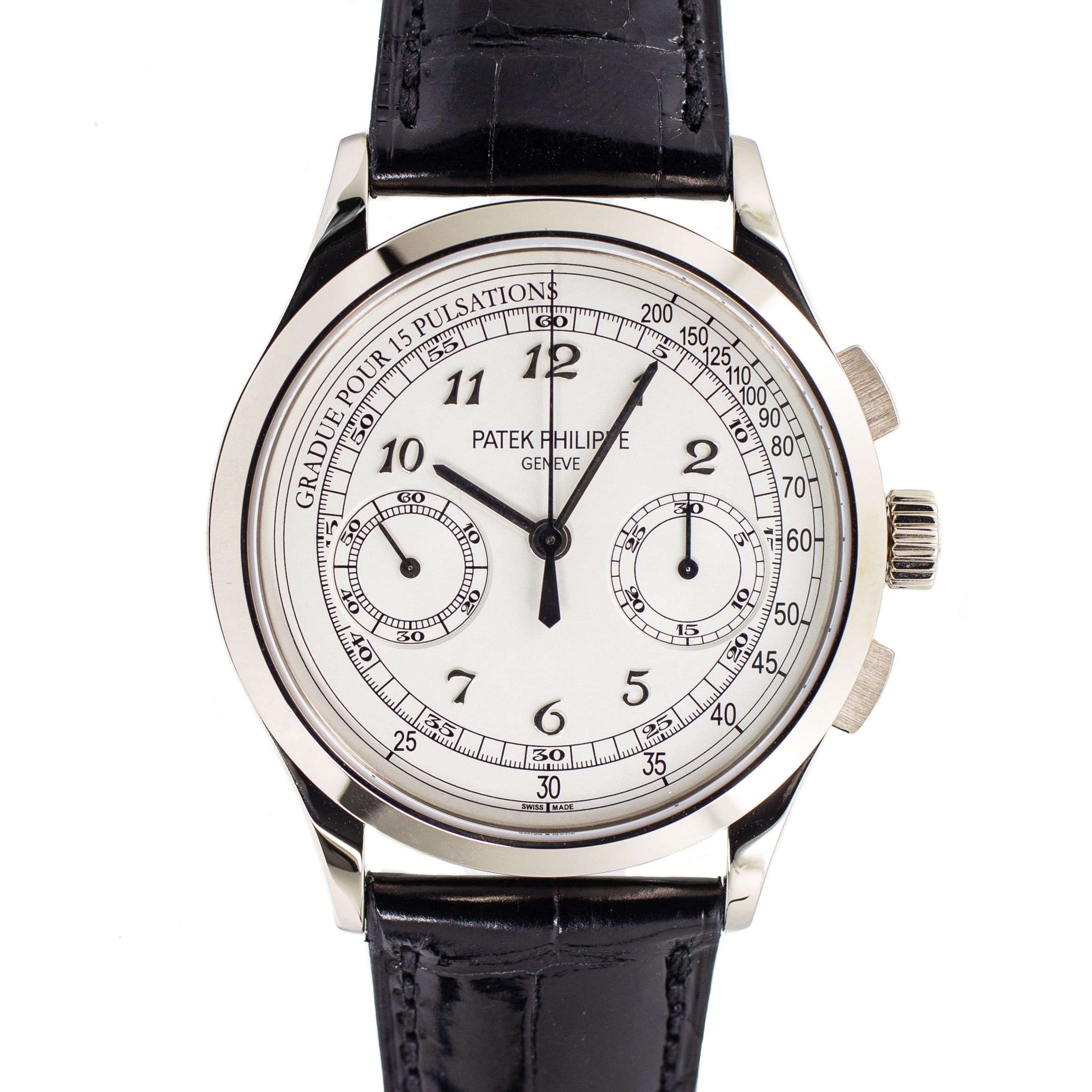 New Old Stock Patek Philippe Chronograph in White Gold