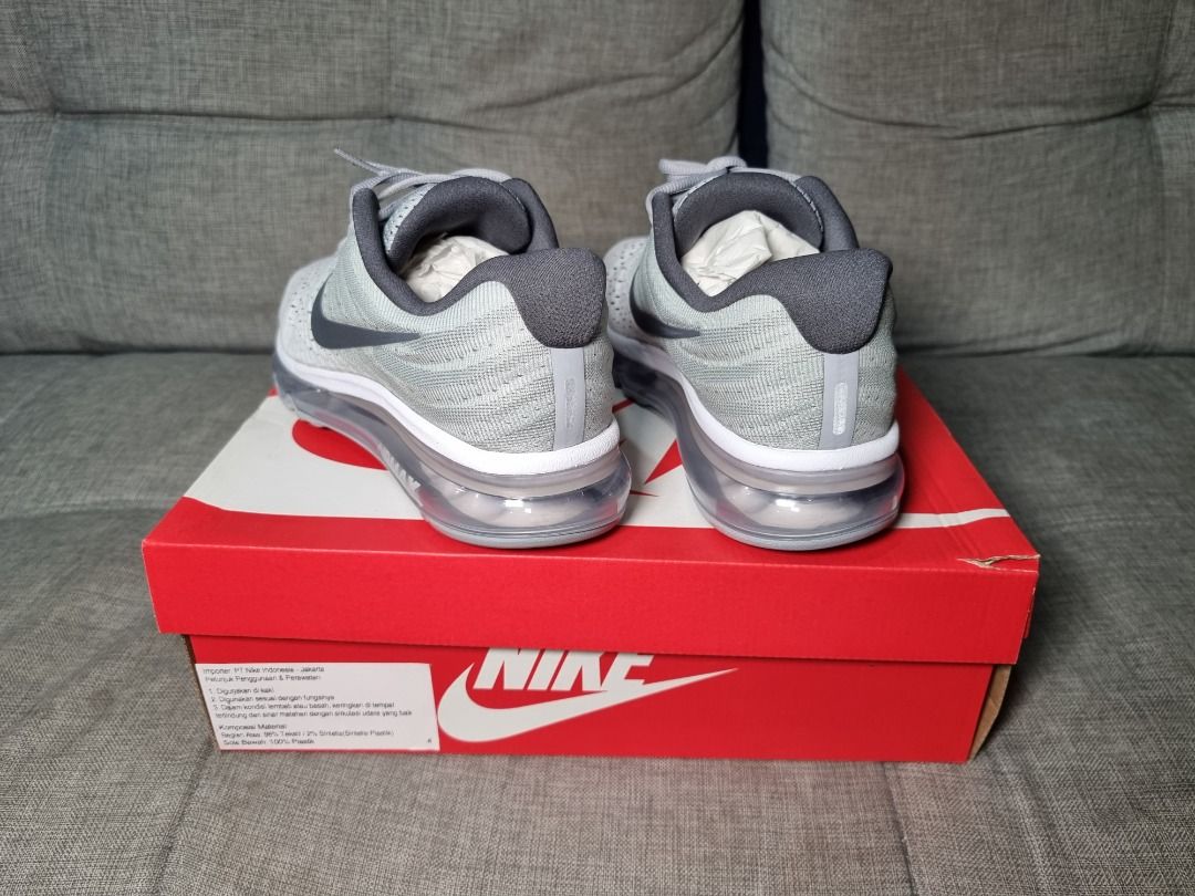 Nike Air Max 2017 white grey US 41, Fesyen Pria, Sepatu