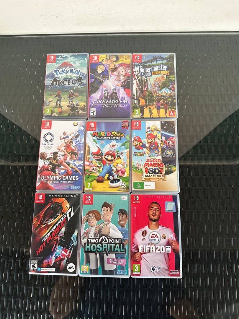 Nintendo Switch game Pokemon legends Arceus Fire emblem three