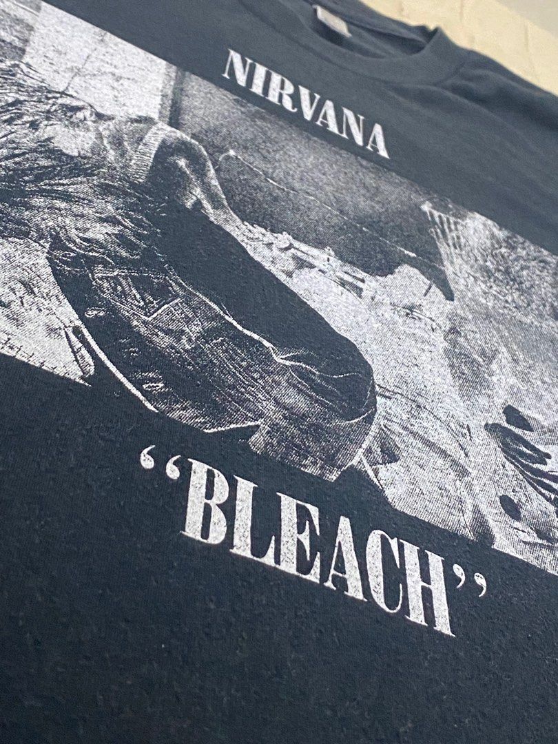 Nirvana Bleach t-shirt, Men's Fashion, Tops & Sets, Tshirts & Polo Shirts  on Carousell